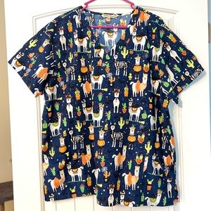 Gabby Brooke Halloween Themed Scrub Shirt